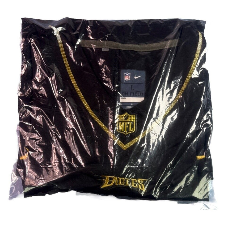 Nike Philadelphia Eagles Jalen Hurts NFL On Field Jersey Size L Black Yellow - Picture 8 of 8